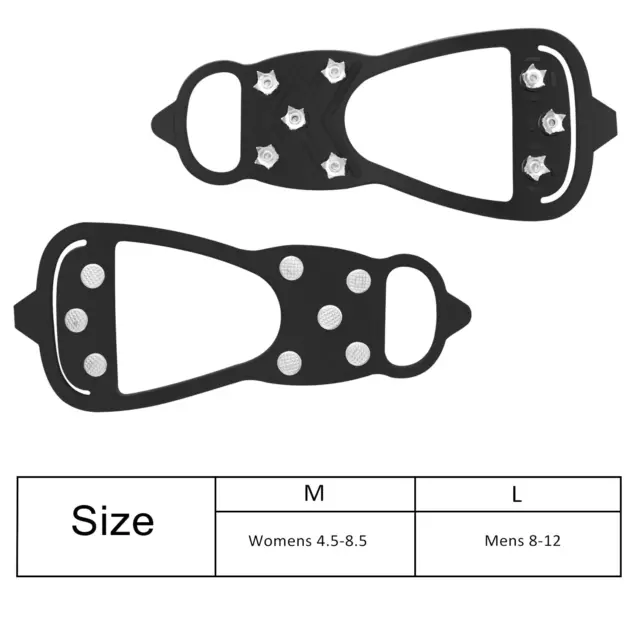 Ice Snow Anti Slip Spikes Grips Grippers Crampons Cleats For Hike Shoes Boot 3