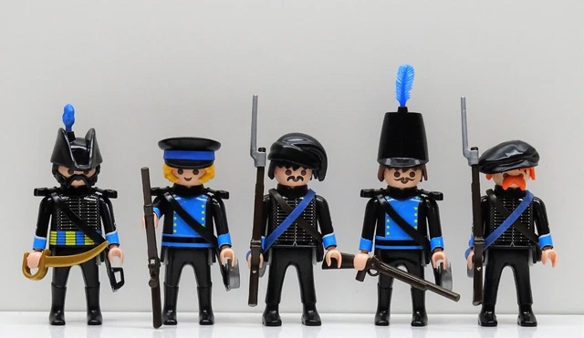 5 X HESSE Garde Soldat Playmobil Infantrie Prusse Vs.Napoléon Haut Custom RAR EUR 142,82 - FR