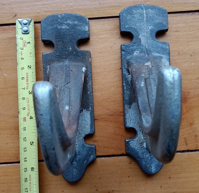 2 Large Metal Marine Cast Steel Industrial Hooks 6
