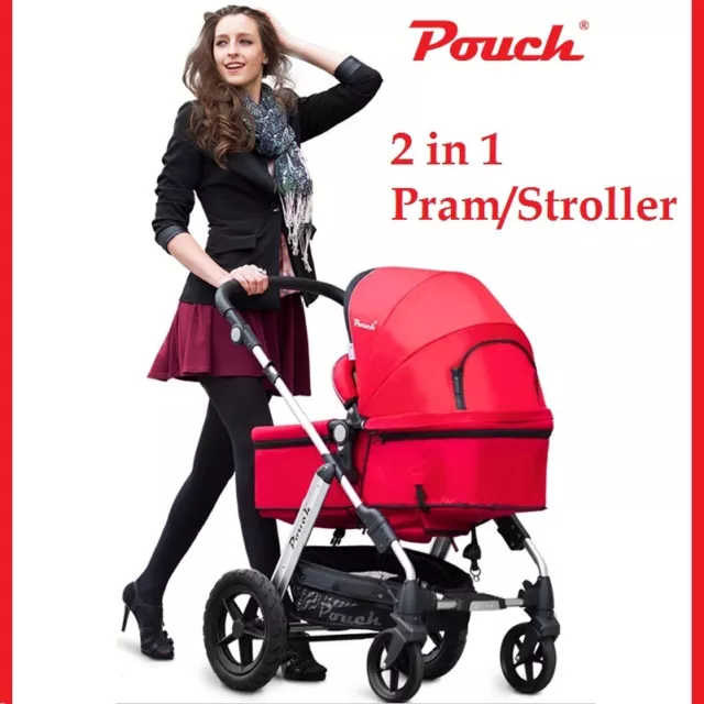 New 2 In 1 Baby Toddler Pram Stroller Jogger Aluminium With Bassinet 5 Colors