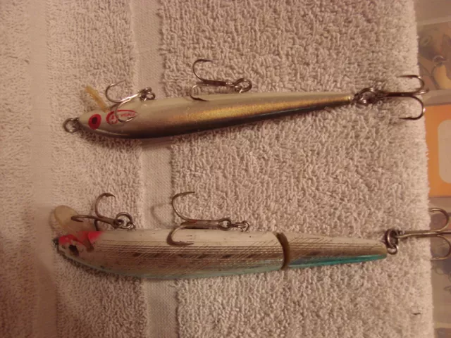 LOT OF 2 Vintage Reble Floaters One Jointed & One Finish G Used Fishing  Lures $10.95 - PicClick