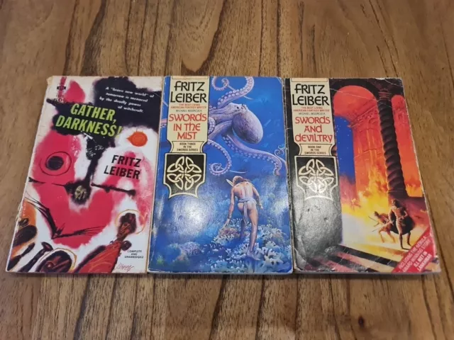 3 x Fritz Leiber - Gather Darkness - Sword In The Mist - Swords and Deviltry