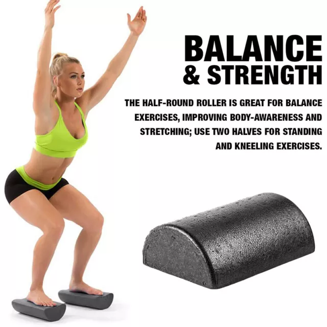 1Pair 30cm Half Round Foam Roller for Yoga Pilates Sport Fitness Equipment5411