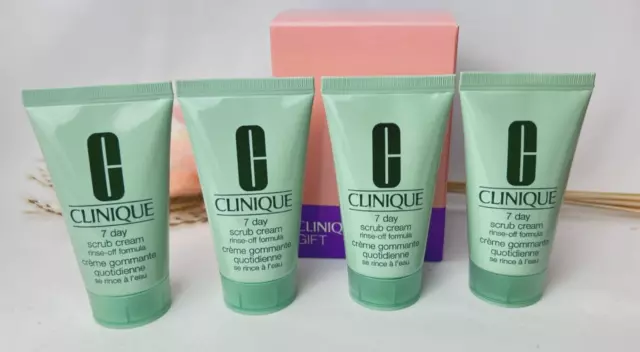 B169 Clinique 7 Day Scrub Rinse-of formula Creme Peeling 4x 30ml NEU