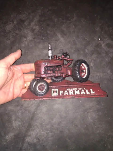 Farmall IH McCormick International Tractor Door Stop Cast Iron Solid Metal 3LBS!