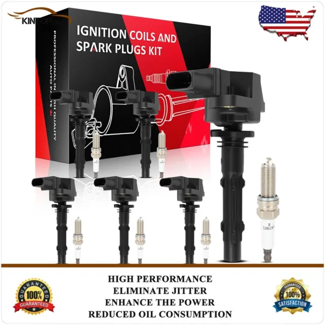 6 Ignition Coil & Spark Plug For Mercedes-Benz C300 CL550 ML350 SLK350 Dodge