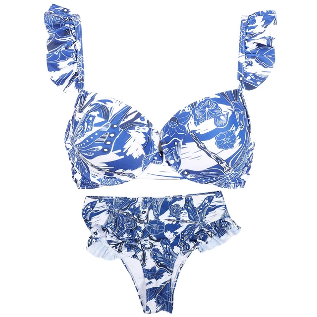 Maillot De Bain Deux Pièces Taille Haute Maillots De Bain Sexy Se Réunir