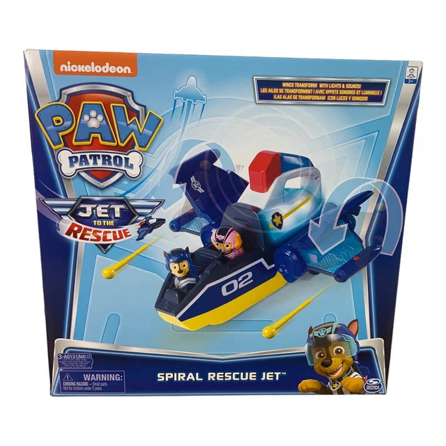 PAW PATROL, JET to The Rescue Deluxe Transforming Spiral Rescue Jet