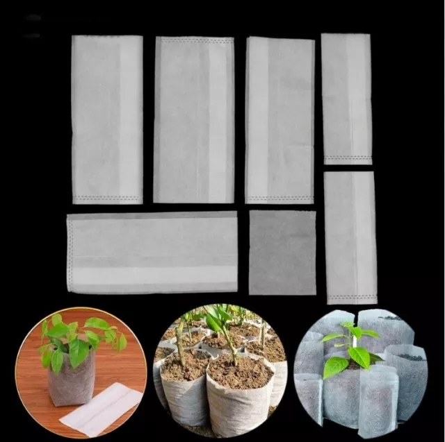 Seedling Starting Raising Planting Garden Nursery Seed Bags Jiffy Pots Cuttings 2