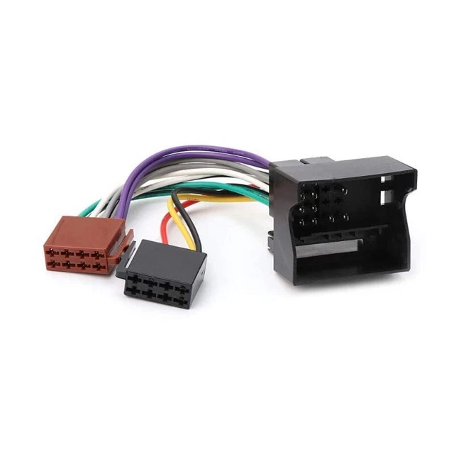 Adaptateur ISO Pour Autoradio – Connecteur 16 Broches Plug-and-play, Compatible Ford, Renault, Opel, VW, Etc.