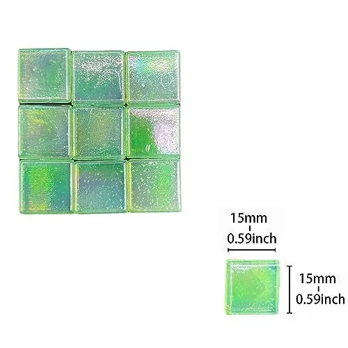 Light Green Mosaic Tiles for Crafts - 200G Bulk Supply