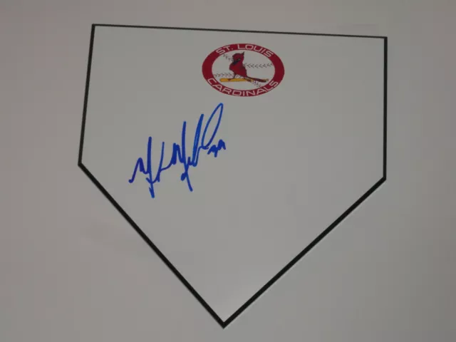 Miles Mikolas Signed Home Plate St. Louis Cardinals Autographed