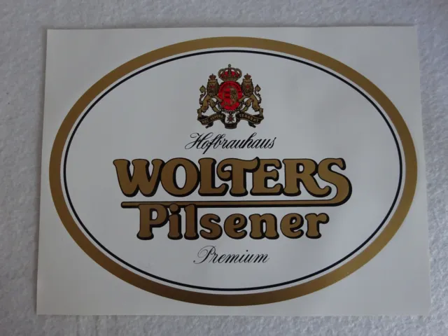 Hofbrauhaus Wolters Pilsener Premium - großer Aufkleber Bogen ca. 31 x 23,5 cm