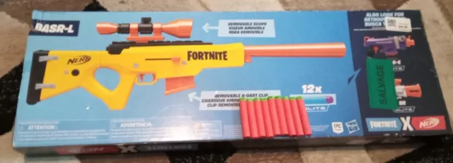 NERF FORTNITE BASR-L Sniper Rifle Dart Blaster, with Removable Scope, and  Clip $29.99 - PicClick