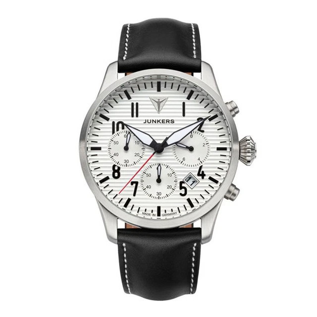 Junkers Flieger 9.03.03.02.M Orologio Uomo In Acciaio Con Vetro Zaffiro