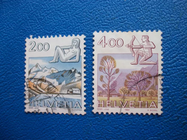 Schweiz, Helvetia, 1983 / 84, Mi-Nr.: 1244 + 1265, gestempelt