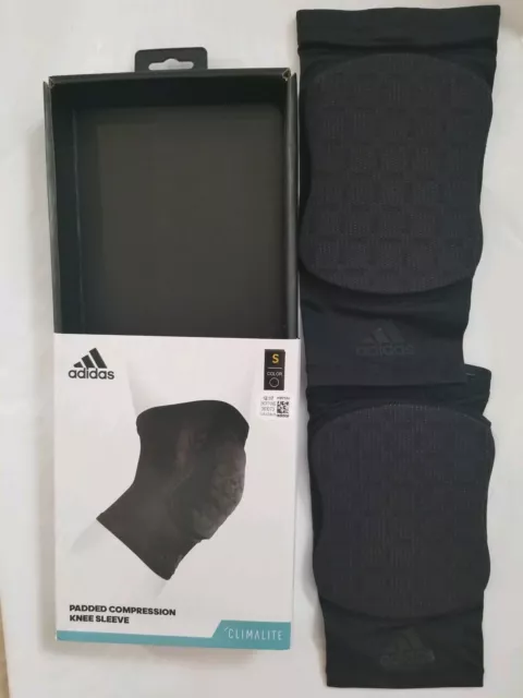 ADIDAS PADDED KNEE Sleeve Pad Sport Compression Fit - Black size S $22.50 -  PicClick