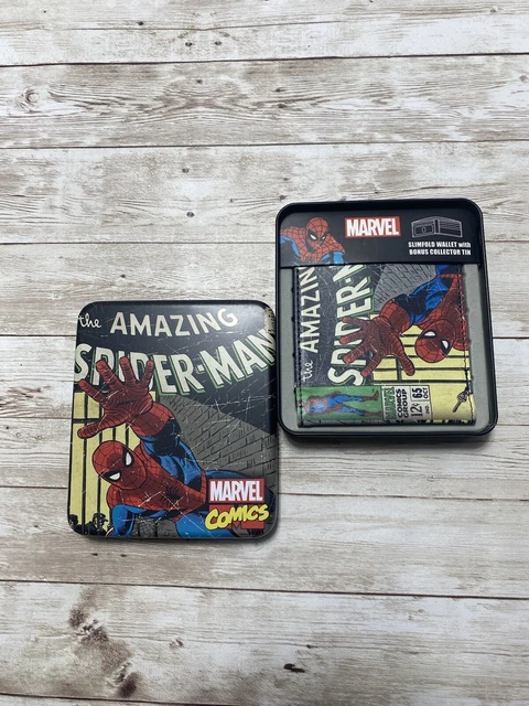 BRAND NEW Marvel DC Comics Spider-man Slimfold Wallet - Gift Box Tin