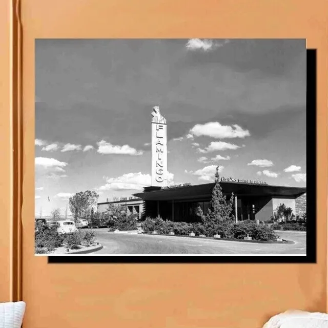 Flamingo Hotel 1947  20 x 24 Canvas Wrap Print Las Vegas' first big casino