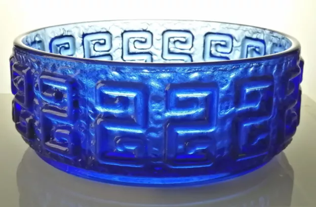 Riihimaki #5330 Riihimaen Blue Glass 'Taalari' Bowl 2