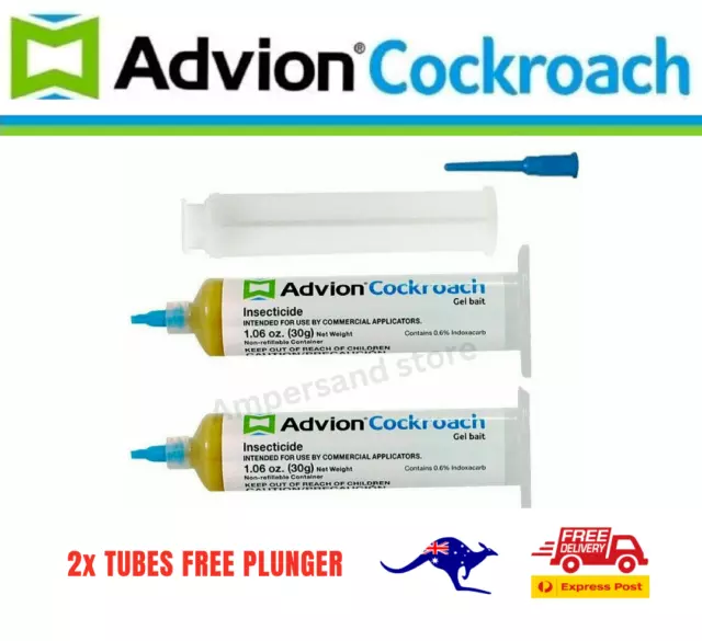 Genuine Syngenta Advion Cockroach Gel German Roach 2X Tubes SYDNEY STOCK