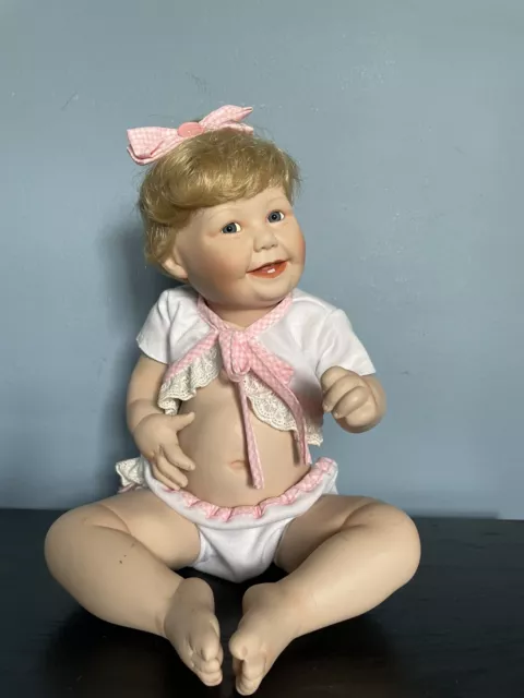 Ashton-Drake Galleries Porcelain "Cute as a Button" Baby Doll 1993 #852