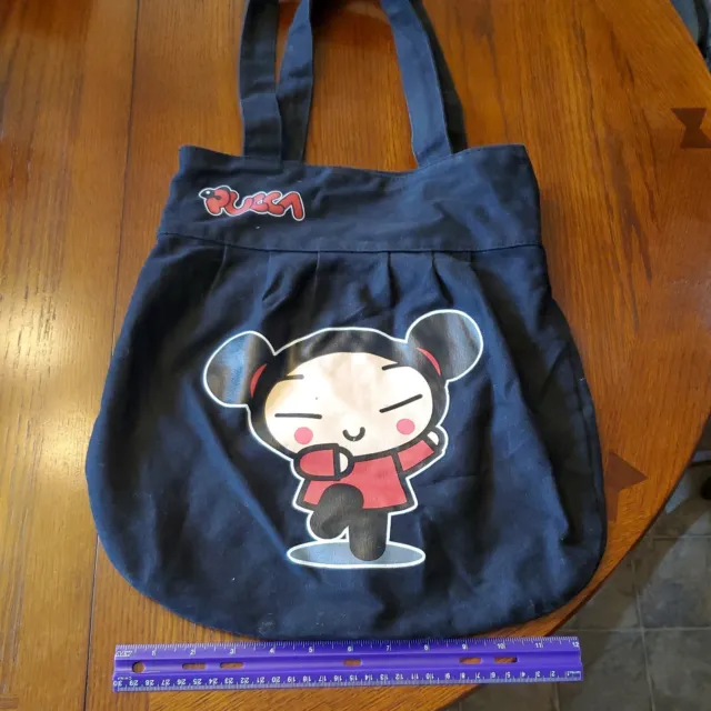 Pucca Limited Edition Black Messenger Tote Bag