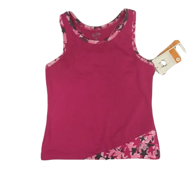 Champion Girl Shirt Athletic Tank Top Sleeveless Pink Camo Size M NEW