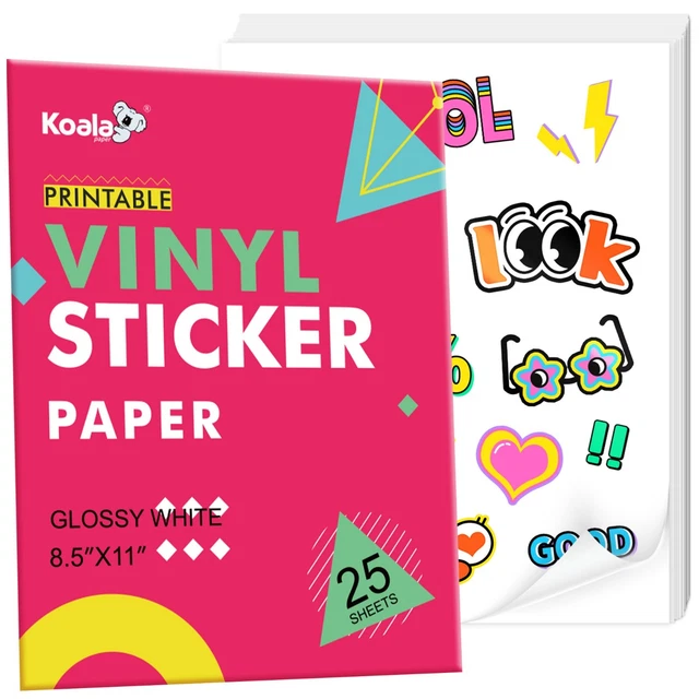 Etichette Adesive Lucide Per Stampante Inkjet Fogli Etichette Bianche Lucide Per Stampante A Getto D'inchiostro - Formato A4, Adesivo Permanente Scritta Adesiva - Foto 5