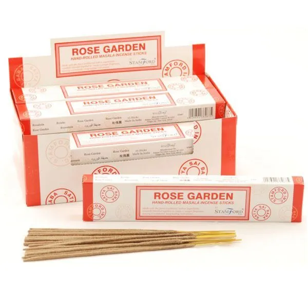 Confezione incenso da 15 incensi GIARDINO DI ROSE Masala Stamford Satya