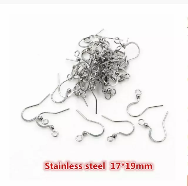 5 Pairs 316 Stainless Steel Earring Ear Hooks Hypoallergenic earring hooks DIY