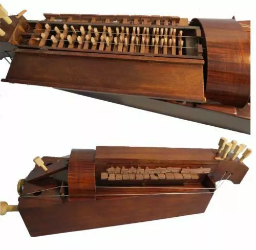 Hand Made copy old fiddle 6 strings 23 keys Hurdy Gurdy,Maple wood #1