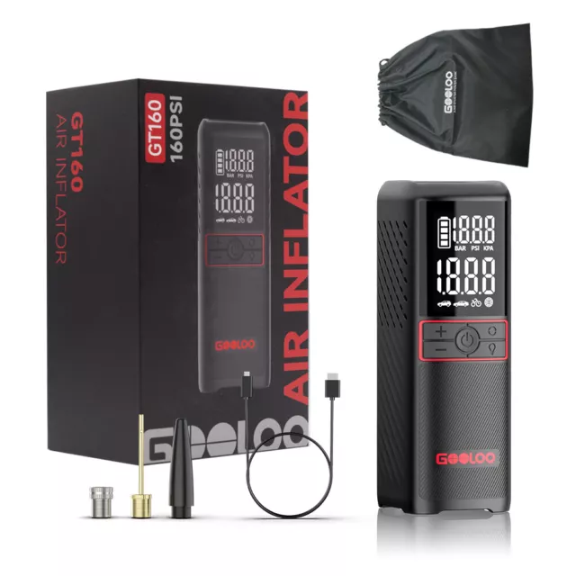 GOOLOO Portable Air Pump 160 PSI Air Compressor Car Digital Electric Tir
