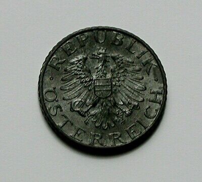 1957 AUSTRIA Zinc Coin - 5 Groschen - AU++ trace-lustre