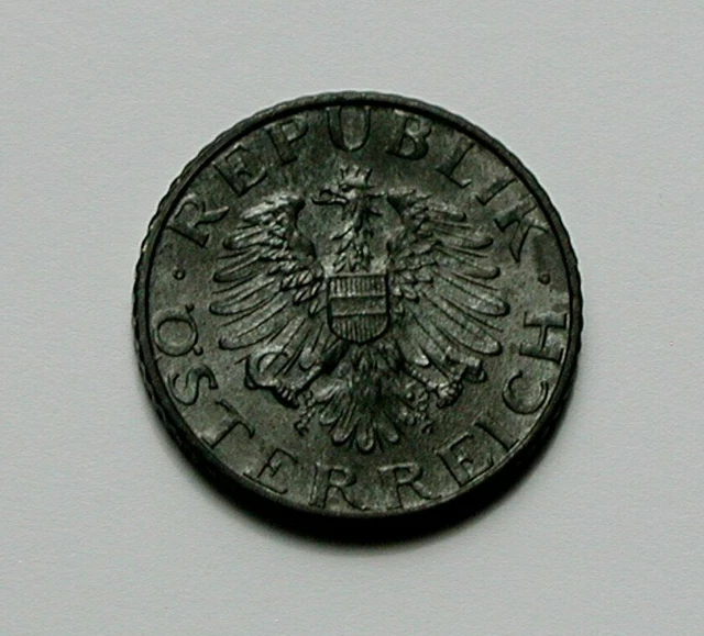 1957 AUSTRIA Zinc Coin - 5 Groschen - AU++ trace-lustre