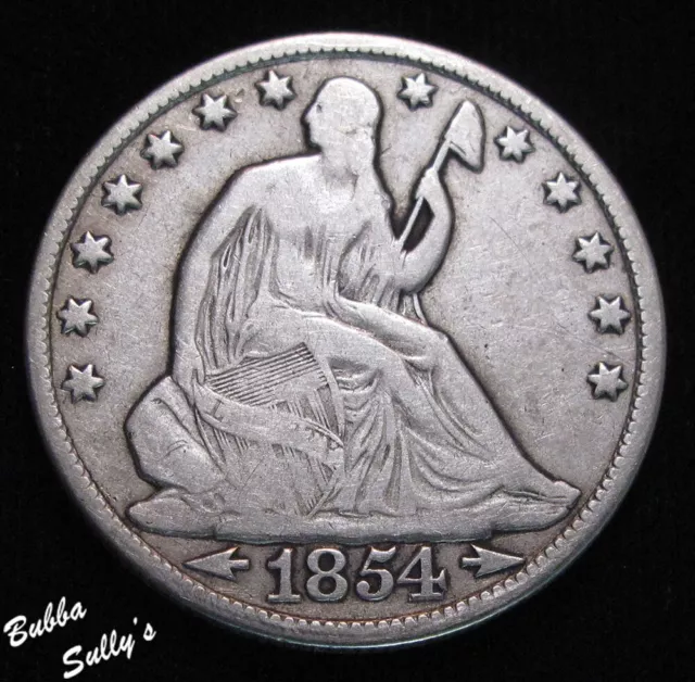 1854 O Seated Liberty Half Dollar VERY GOOD