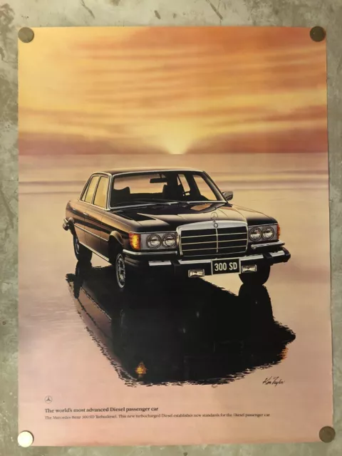 Mercedes Benz 300 SD Turbo Diesel Limousine ORIGINAL großes Poster RAR! Awesome L@@K