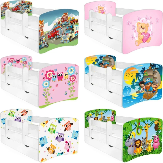Gitterbetten mit Matratze Schublade Kinderbett Jugendbett HUGO 140x70 160x80
