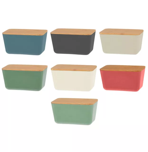 Butter Dish With Wooden Lid Small Butter Storage Plastic Container Breakfast