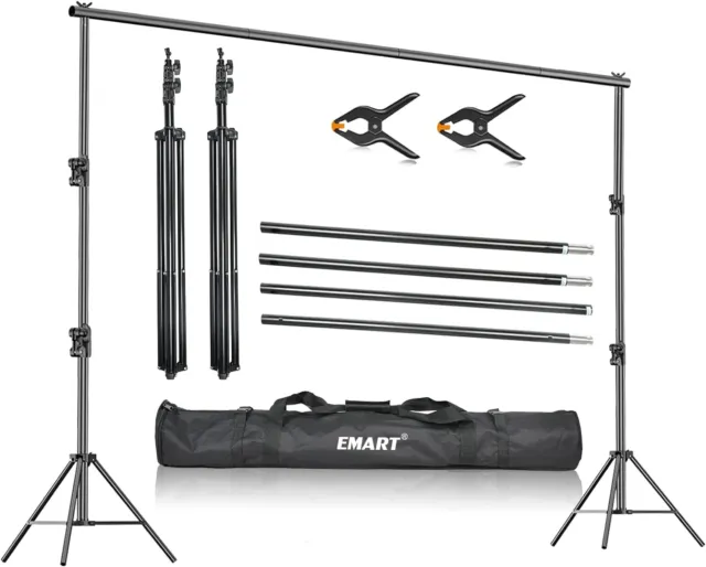 EMART Photography Backdrop Stand 2.8x3m (9x10ft) Heavy Duty Photo Stand