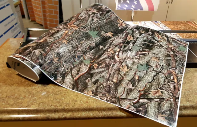 GLOSS CAMO DECAL MADE FROM 3M WRAP VINYL 52x24" TRUCK CAMO TREE PRINT CAMOUFLAGE