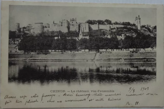 Chinon 37 CPA The Castle View Set Good Condition 1903