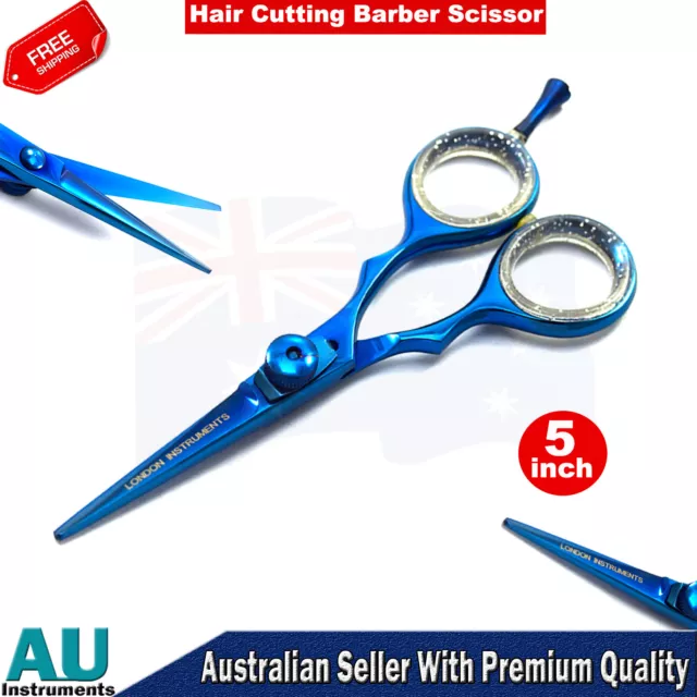 Professional Hairdressing Barber Salon Cutting Blue Color Scissors Sharp Blades