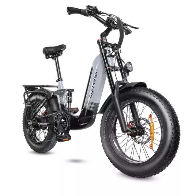 Cyrusher Vélo électrique Mountain e-bike 750W 20" Fat Tire 7S Shimano Bicycle 2