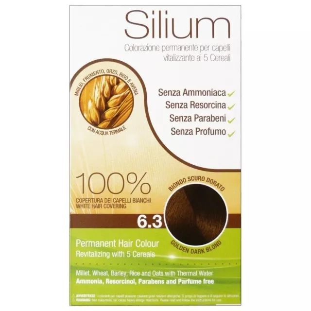 Silium Colorant Capelli5 Céréales Sans Ammoniac 6.3 Blonde Sc.dorato