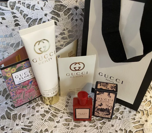 GUCCI GUILTY Bodylotion - Bloom Mini Parfüm-Gucci Flora Probe Geschenk Tüte Set