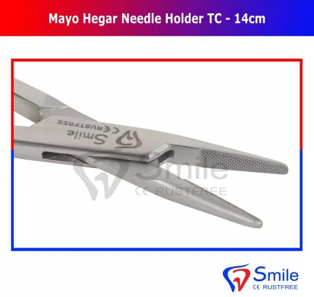 TC Mayo Hegar porte-aiguille pince 14 cm instrument de chirurgie dentaire sourire dentaire 3