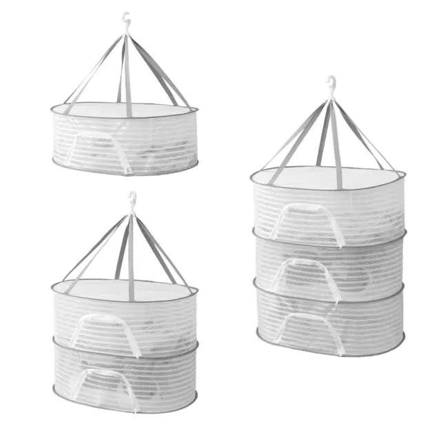 Hanging Herb Mesh Rack Foldable Drying Net Outdoor Flat Drying Rack with Hook