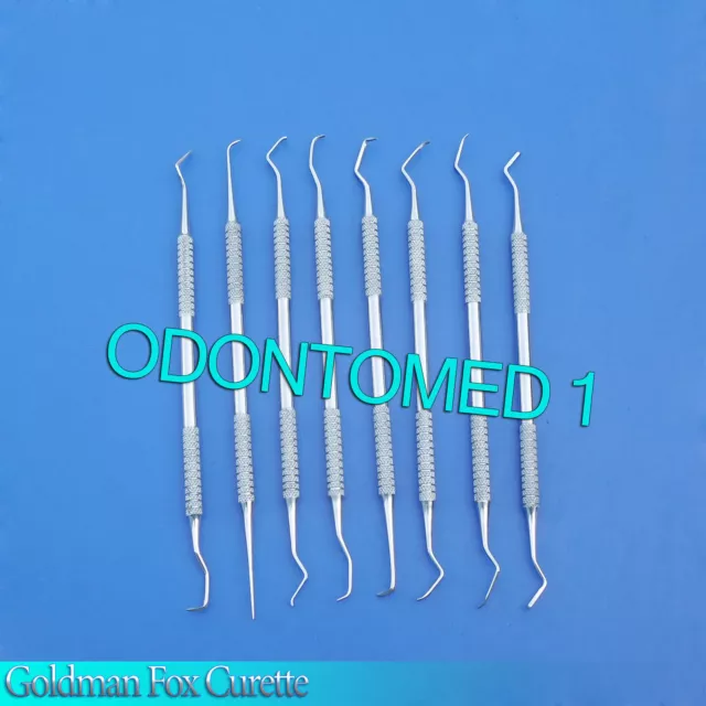 8 Goldman-fox Curettes & Scalers Set Dental Instruments Pr-0094