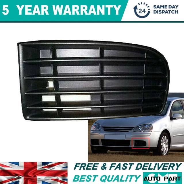 For Vw Golf Mk5 Front Bumper Lower Grille Left Passenger Side Brand New